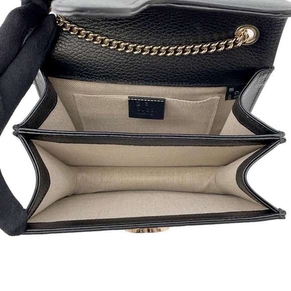 Gucci Chain GG Bag Shoulder Black Interlocking - Picture 5 of 8